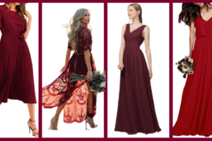 Vestidos de Dama de Honor color Vino