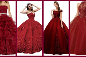 Mejores vestidos de 15 años color vino
