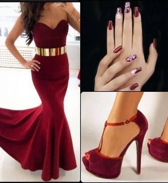 Outfit vino con zapatos color vino