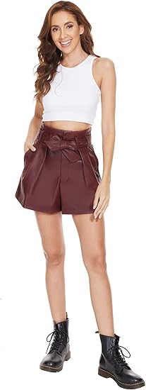 Short PU burgundy